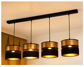 Brilagi - Luster na lanku ROYAL 4xE27/15W/230V čierna/zlatá