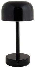 Čierna LED stolová lampa s kovovým tienidlom (výška 24,5 cm) James – Leitmotiv