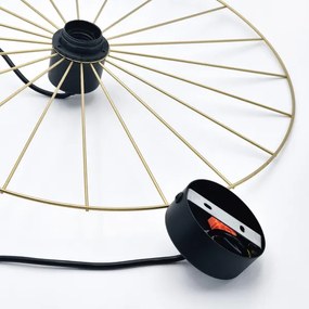 Luster na lanku MONTANA 1xE27/15W/230V pr. 45 cm zlatá/čierna