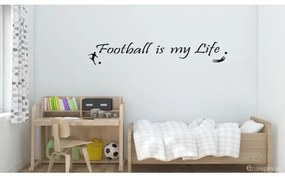 Nálepky na stenu - Football is my life Farba: biela 010