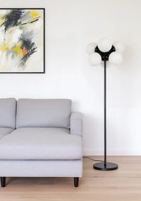 Toolight - Podlahová lampa 6xE27 APP905-6F, čierna-biela, OSW-03204