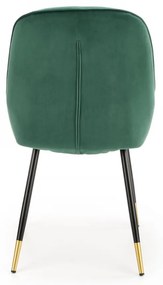 Designová stolička Liza tmavozelená