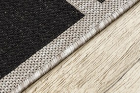 Koberec SIZAL FLOORLUX 20195 strieborný / čierny