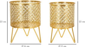 Sada 2 ks stojanů na květiny Ceci zlatá