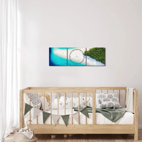 Obraz - Ostrav Hvar, Chorvátsko (s hodinami) (90x30 cm)