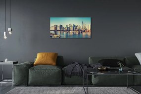 Obraz na plátne Panorama bridge river 120x60 cm