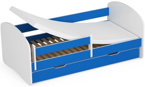 Detská posteľ Pranshi II (modrá) (s matracom). Vlastná spoľahlivá doprava až k Vám domov. 1070787