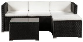 InternetovaZahrada - Záhradný ratanový set Punta Cana L čierny