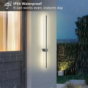 Brilagi - LED Vonkajšie nástenné svietidlo AURA LED/20W/230V 4000K IP54 antracit