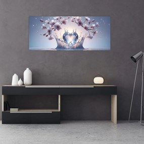 Obraz - Diamantové srdce (120x50 cm)