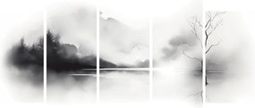 Obraz - Atramentová maľba krajiny (150x105 cm)