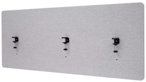 Akustický panel na stôl HWC-G75 - dvojstenná látka/textil - 60x160cm - sivá