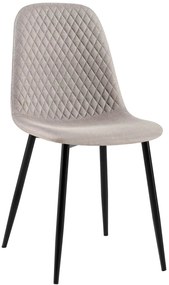 Stolička Giverny látka - sivá