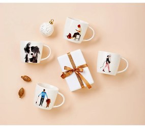 Biely porcelánový hrnček 400 ml Walking The Dog – Maxwell &amp; Williams