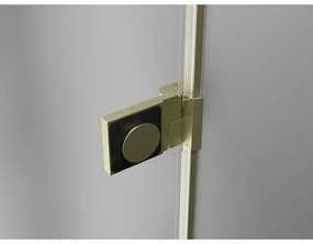 Mexen Lunar-B L, 1-krídlový sprchový kút, ľavý, 90 x 80 cm, 8mm číre sklo, zlatý matný profil, 832L-090-080-55-00-L