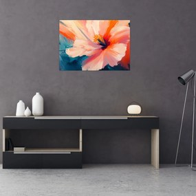 Obraz - Maľovaný kvet (70x50 cm)