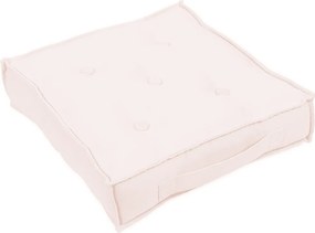 Prešívaný puf púdrovo ružová 46x46x13cm