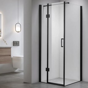 BPS-koupelny Štvorcový sprchovací kút ZES KZ1390B BL 90x90 čierna/transparent - bez vaničky