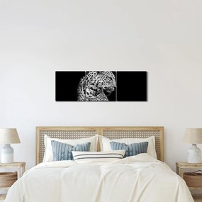 Obraz - Leopard (s hodinami) (90x30 cm)