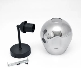 Nástenná lampa LILI 1xE27/15W/230V čierna/šedá