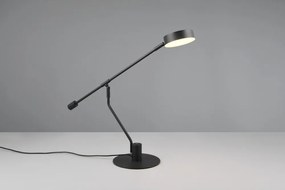 Matne čierna LED stolová lampa s ohýbateľnou konštrukciou (výška 64 cm) Manduro – Trio