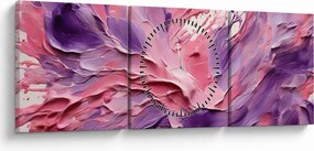 Obraz - Romantická abstrakcia (s hodinami) (90x30 cm)