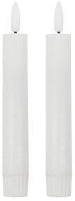 House Doctor Vosková LED sviečka White 16 cm – set 2 ks