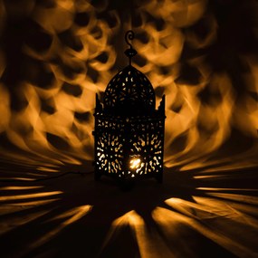 Orientálny lampáš Firyal čierny 50cm