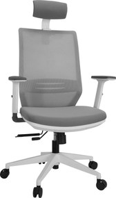 XXXLutz OTOČNÁ STOLIČKA, sieťovina, plochá tkanina, sivá, biela MID.YOU - Online Only kancelárie - 001918059402