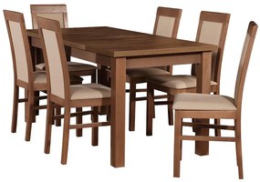 Jedálenská zostava Nike 1+6 st28 140x80+40 +W118 lefkas