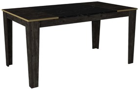 Dizajnový jedálenský stôl Sakeena 145 cm čierny