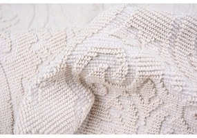 Krémovobiely bavlnený koberec Vitaus Osmanli, 80 x 200 cm