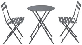 Livarno home Záhradná bistro súprava, 3-dielna (antracitová)  (100386189)