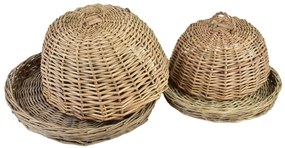 Proutěný podnos s víkem GUSTAV 30x18 hnědý