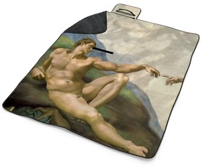 Sablio Plážová deka Stvorenie Adama - Michelangelo Buonarroti: 200x140 cm