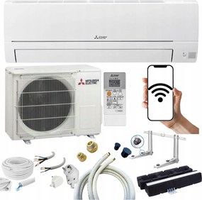 stenová klimatizácia Mitsubishi MSZ-HR35VF 3,4 kW 40 m2 Pripravená Na Montáž