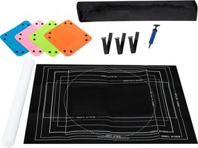 KIK Filcová podložka na puzzle 500–2000 dielikov – rolovacia sada (rúrka, vrecúška, kufrík)