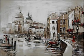 Obraz maľovaný na plátno 1200x35x800 Venice Benátky