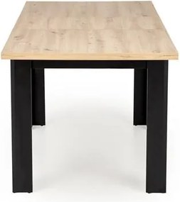 Jedálenský stôl Baghira (dub artisan + čierna) (pre 4 až 6 osôb). Vlastná spoľahlivá doprava až k Vám domov. 1092368