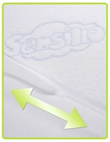 Dojčenský vankúš - klin Sensillo biely 59x37 cm Farba: Biela