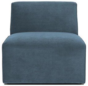 Modrý menčestrový modul pohovky (stredový diel) Sting – Scandic