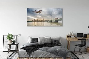 Obraz plexi Lietadiel mraky 140x70 cm