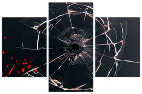Abstraktný obraz - rozbité sklo (90x60 cm)