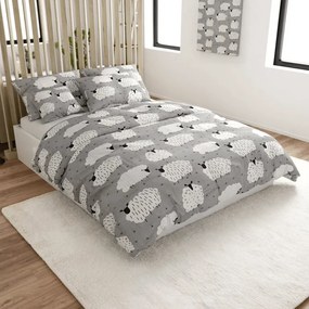 Bavlnené obliečky SHEEP POLY sivé Rozmer obliečky: 70 x 90 cm | 140 x 220 cm