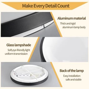 BRILAGI - stmievateľné LED svietidlo GLASS POOL DOUBLE LED/48W/230V 40 cm čierne + DO
