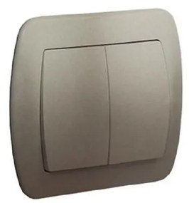 Dvojitý vypínač AW5 satén