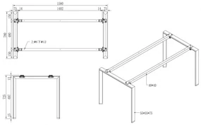 Rokovací stôl PRIMO INFINITY s čiernou podnožou 1600 x 800 x 750 mm, grafit