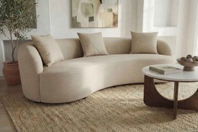 Dizajnová pohovka Pasquale 230 cm béžový zamat