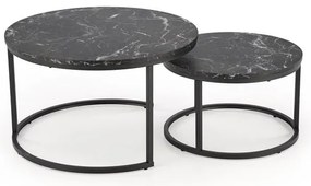 KONFERENČNÝ STOLÍK DAVINO ČIERNY MRAMOR + ČIERNY