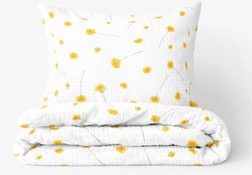 Goldea krepové posteľné obliečky - púpavy 140 x 220 a 70 x 90 cm